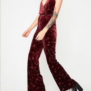 Dolls Kill Starry Velvet Jumpsuit